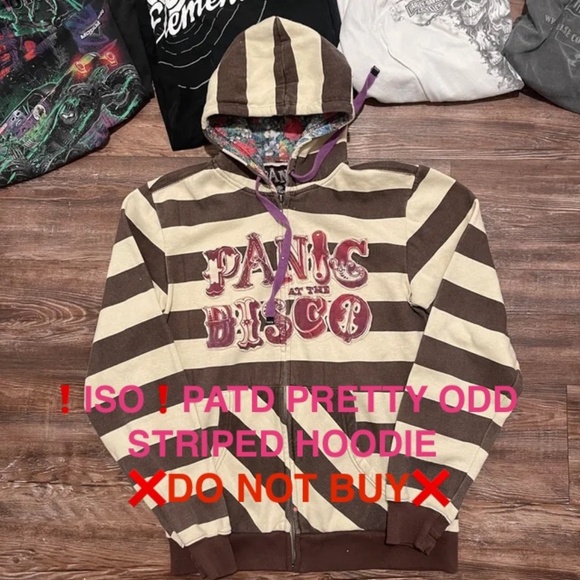 ISO PATD pretty odd striped hoodie - Picture 1 of 5